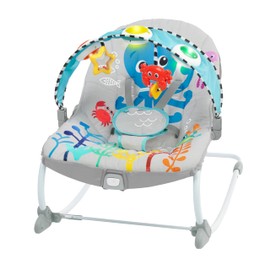 Baby Einstein Ocean Explorers Kick to It Opus Musical Infant to Toddler Rocker, Baby Chair, Baby-Activated Music and Lights, Ages 0-30 Months