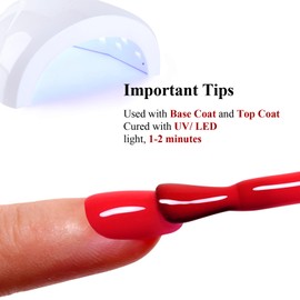 Ozzeal Neon Gel Polish, 0.5 Fl Oz Neon Red Gel Nail Polish Spring Summer Soak off LED UV Gel Nail Polish Art Starter Manicure Salon DIY Nail Gel Polish