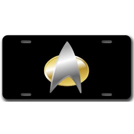 L@@K! Star Trek Starfleet Insignia United Federation License Plate Auto Tag