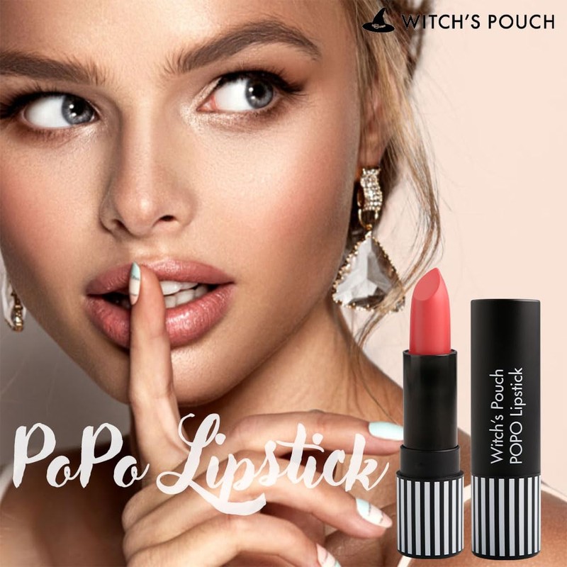 [Set] Popo Lipstick Witch's Pouch Lipstick, 2 Pieces (S02, Coral