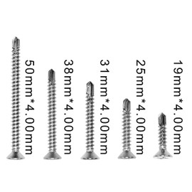 OMOTOOL Self Tapping Screws Assortment Kit(150pcs),Stainless Steel Self Drilling screws Suit for Woodworking and metal,5 Size Assortment