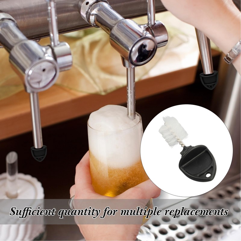 100Pcs Beer Plugs Tap Brush Dustproof Multifunctional Nylon Cleaning Brush