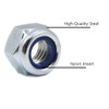 TAORAYO 50pcs Hex Lock Nuts Nylon Lock Nuts Nylon Lock