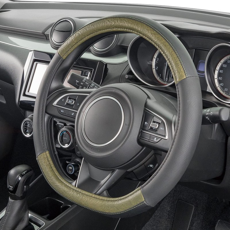 Bonform 6917-01GN Steering Wheel Cover, Retro Outdoor Antibacterial, S14.4-15.9 inches