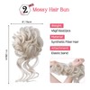 Messy Bun Hair Piece,2PCS Tousled Updo with Tendrils Hair Bun
