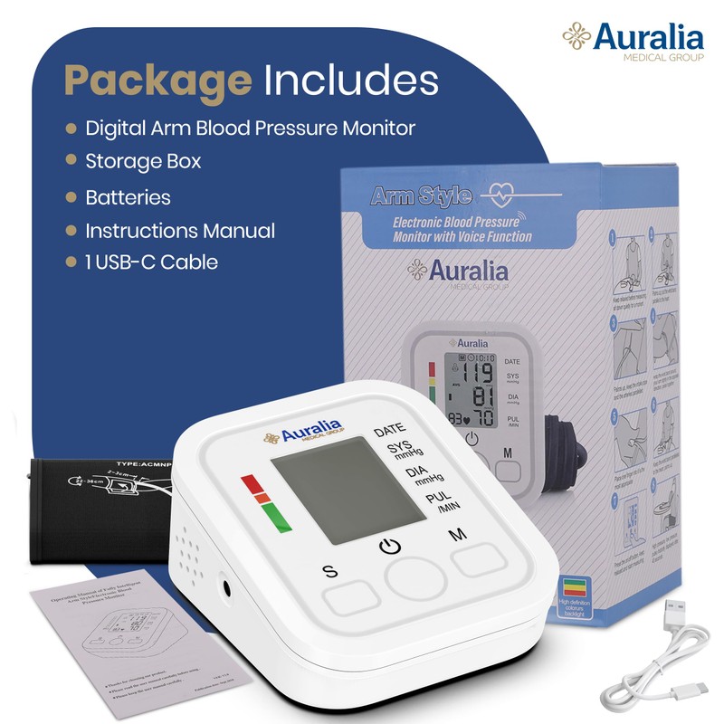 Blood Pressure Monitor with Arrhythmia Detection Arm Fully Automatic Blood