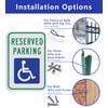 Handicap Parking Sign-18 x 12 inch Aluminum Sign, with ADA