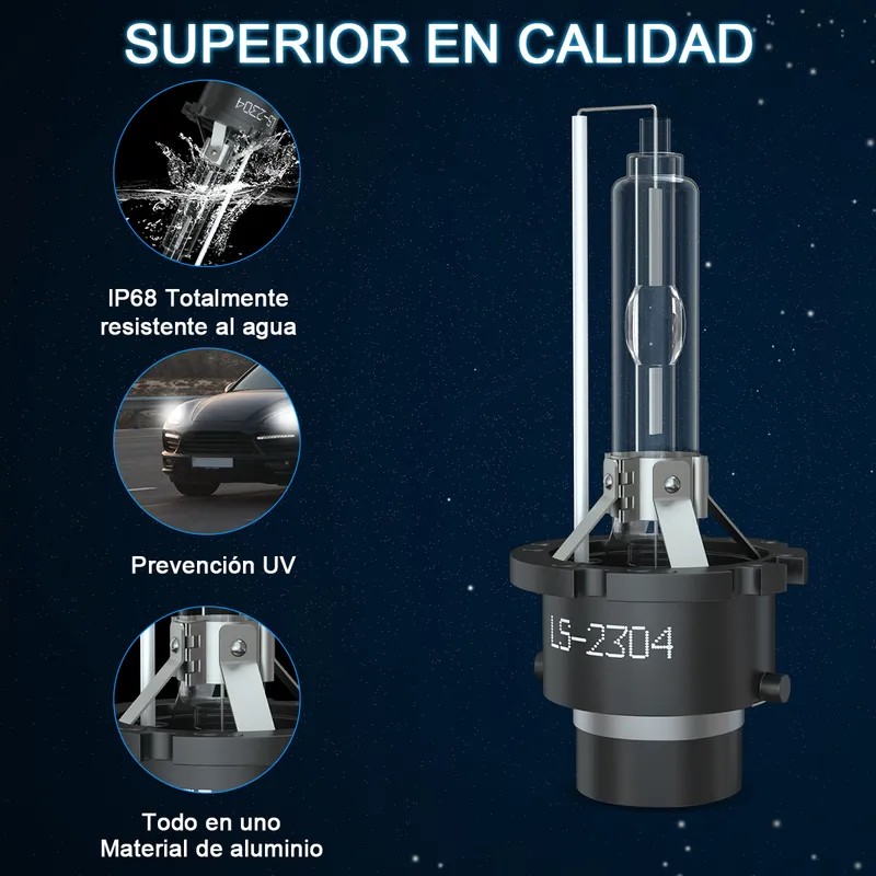 1 Par D4s Kit De Faros De Xenón Hid 6000k