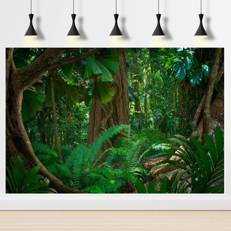 Riivvdise Forest Terrarium Background Tropical Rainforest Aquarium Background Huge Tree
