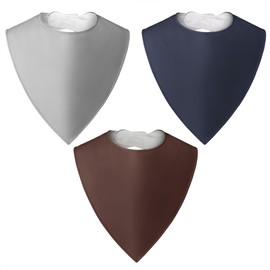 Baby Noah Adult Drool Bib for Special Needs, 3 Pack Large Elderly Bandana, Teen Bib for Women Men, Soft Absorbent Set for Kids DarkBlue/Brown/Grey Extra Large