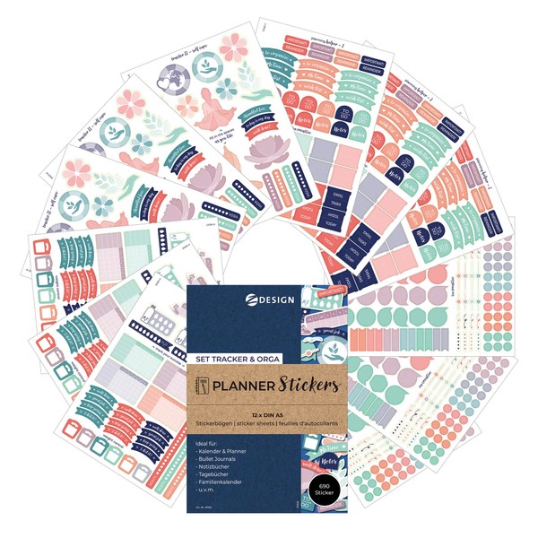 AVERY Zweckform Tracker & Orga Planner Sticker 690 Stickers (Bullet