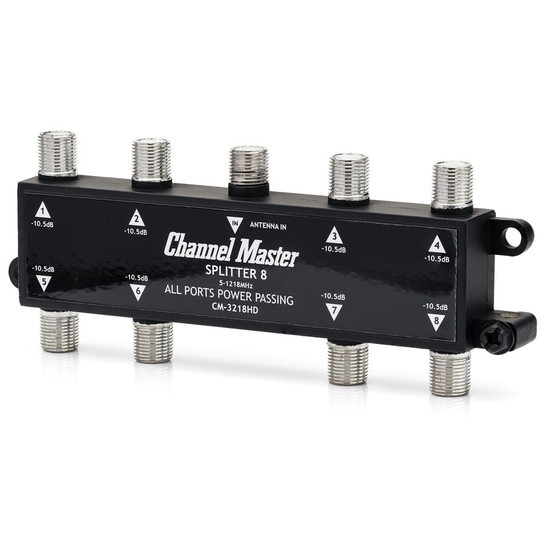 Channel Master Splitter 8 | 8-Way Splitter Distributes Digital HDTV
