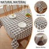 Checkered Tablecloth Rectangle Washable Buffalo Plaid Table Cloth Cotton Linen