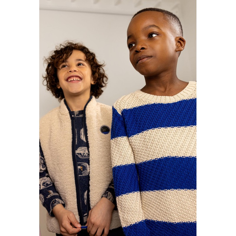 Noppies Hinojal Boys' Long-Sleeved Stripe Pullover, Fog - P873