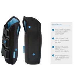 Ossur Formfit Wrist Brace for Treatment of Tendonitis, Carpel Tunnel, Post Cast Healing and Soft Tissue Injuries | Wrist Immobilization, Breathable Material, Custom Fit | 8" Version (Right, Large)
