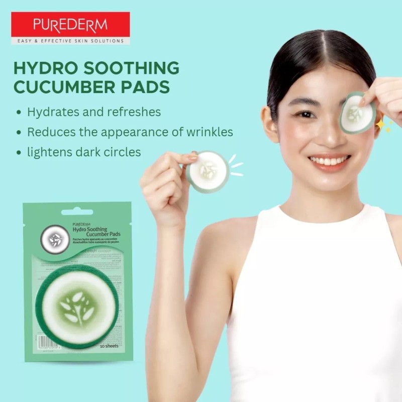 Purederm Almohadillas Hidratantes De Pepino Para Párpados 10pzs Pured