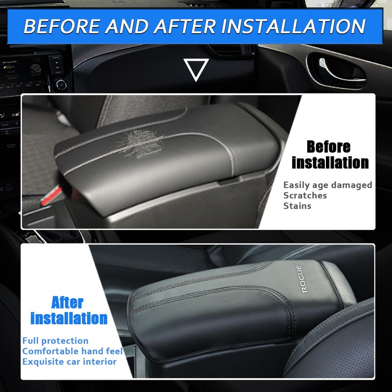 XYHGM Car Center Console Armrest Cover for Nissan Rogue 2014-2020