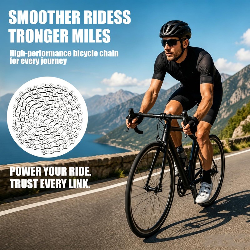 Bike Chain 6/7/8 Speed, 116 Links Bicycle Chains with Bikes