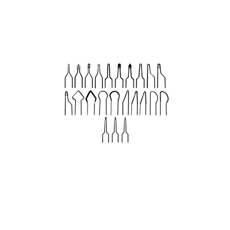 23Pcs Professional Pyrography Tips for 50W Pyrography Machine Replacement Wood
