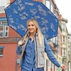 Totes Auto Reverse Close Windproof Stick Inbrella with Water Repellent