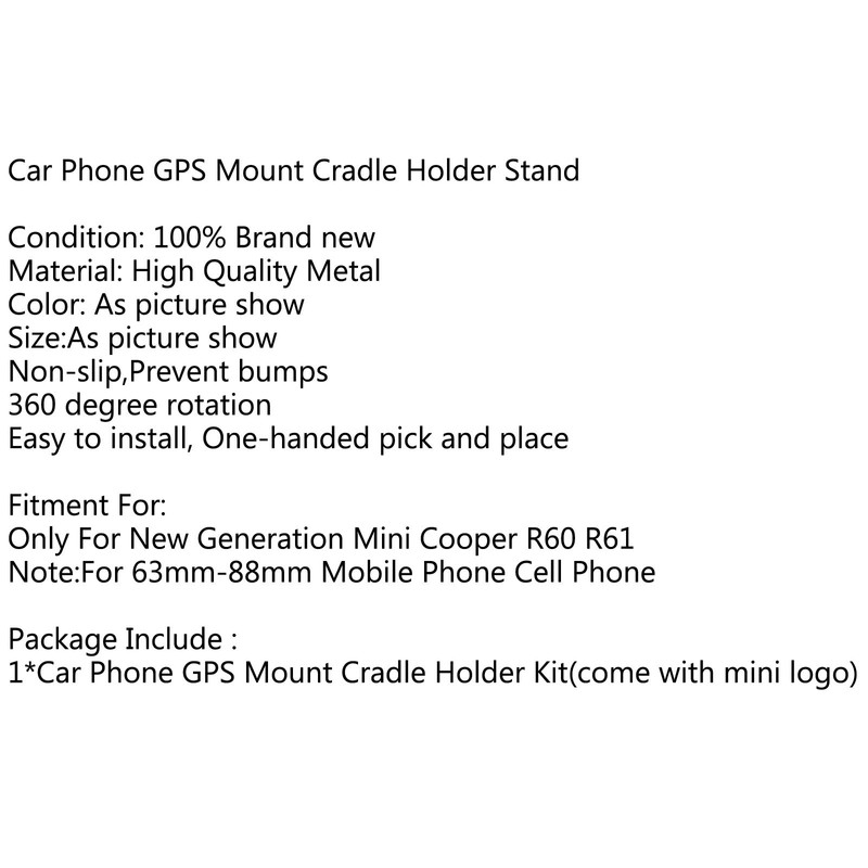 Bruce & Shark 360° Rotation Car Phone Holder Stand Suitable