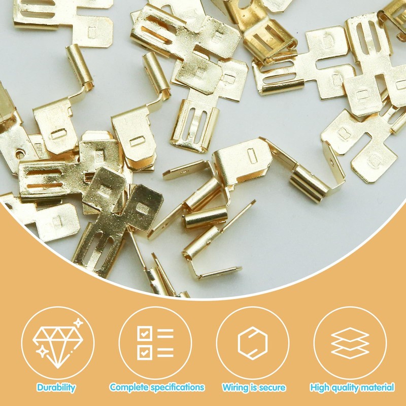 36Pcs Connectors Combination Kit: Double Spade, Piggyback, Chair Terminal Quick