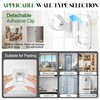 Detachable Adhesive Curtain Rod Holder-20LB, No Drill Curtain Rod Brackets