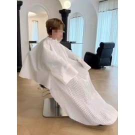 고급 커트보 미용실 가운 이발사 [고등법원장 바지 천 (블랙)] Premium Cutting Cape Salon Gown Barber [High Court Chief's Pants Fabric (Black)]