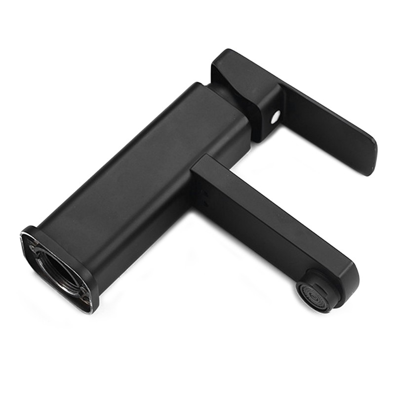Kitchen Sink Faucet Cold Hot Water Plastic Quadrate Black for