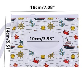 Travel Wipes Case, 2 Pcs Wipe Container Travel Wipe Dispenser Wet Wipes Box Cute Clamshell Wipes Case Reusable Wipes Pouch Wipes Container