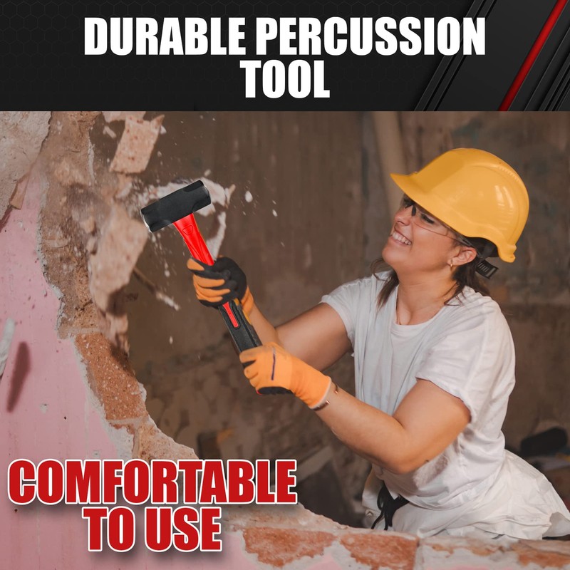 C&T 6-Piece Hammer Set, Fiberglass Handle & Mallet Set, Metal