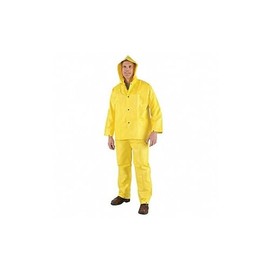 MCR Safety 3003M Wizard PVC/Nylon 3-Peice Flame Resistant Suit, Yellow, Medium