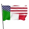 American Flag and Italian Flag Banner - 3x5 Feet, Indoor/Outdoor