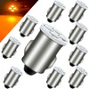 10pcs DC6-24V BA7S LED Bulbs Amber 3014 4SMD Chips LED