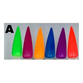 Lé Mussa Gel Semipermanente-esmalte Gama 6 Piezas-polish-neon