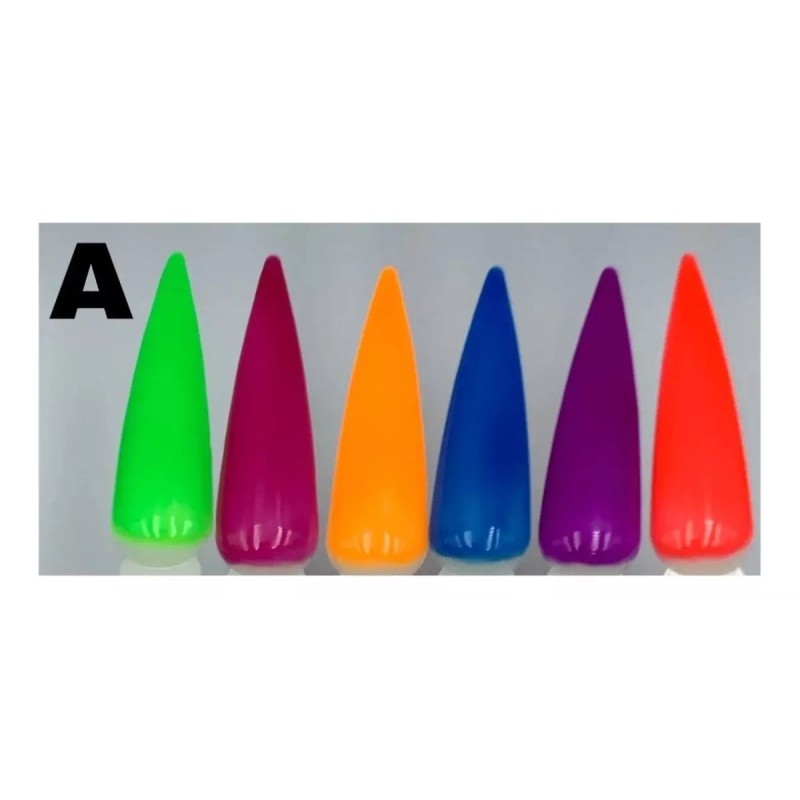Lé Mussa Gel Semipermanente-esmalte Gama 6 Piezas-polish-neon