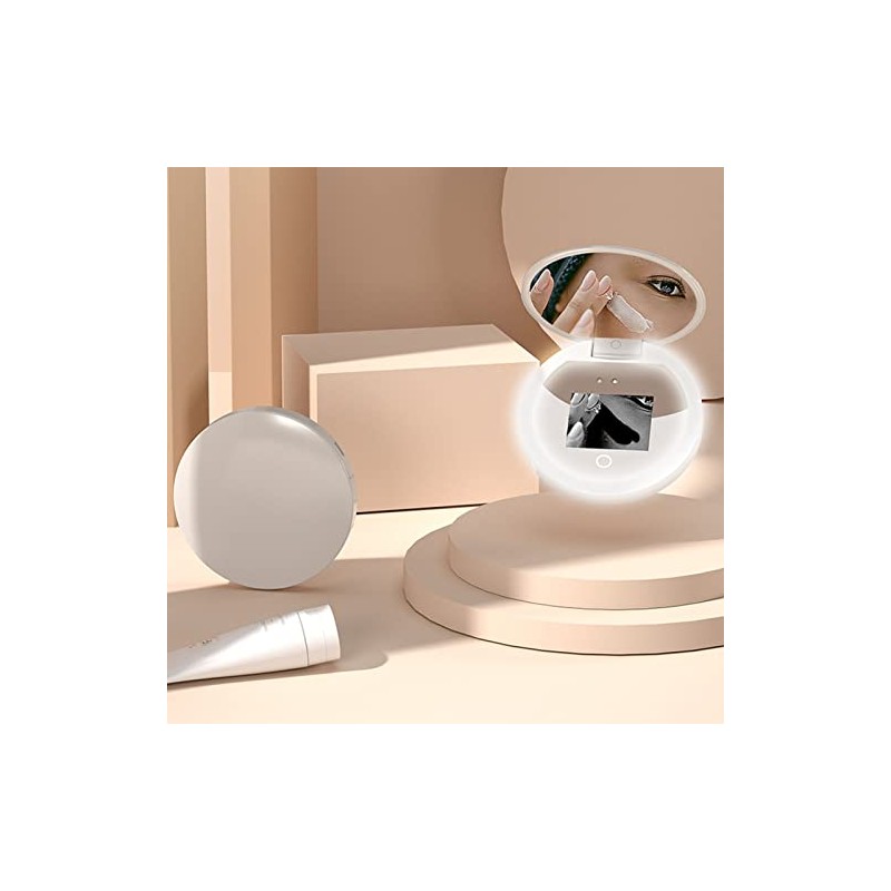 Espejo UV para Prueba de Protector Solar con Aumento 2X,