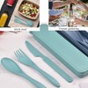 2 Sets Portable Reusable Cutlery Set with Case – Eco-Friendly