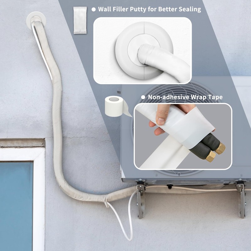 Flamorrow Mini Split Cover Wall Sleeve for Air Conditioning Line