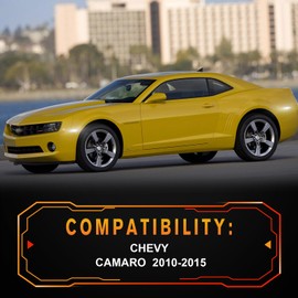 StylinPro White LED Side Marker Lights for 2010-2015 Chevy Camaro, X-Style