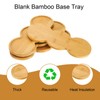 sourcing map 4pcs Mosaic Bamboo Coasters, 8.9 Inch Peanut Shape
