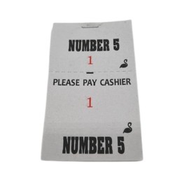 25 Numbered Barbershop Check Pads (Number 5)