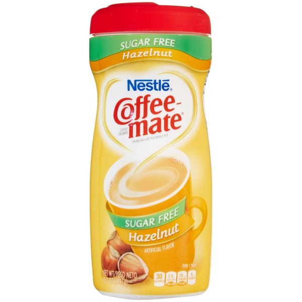 Coffee-Mate Sugar Free Powder, Hazelnut, 10.2 oz