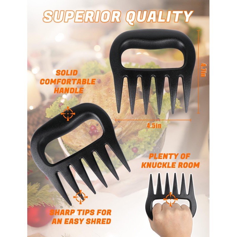 Meat Shredder Claws, Pulled Pork Claws Tool, BBQ Grilling Gifts