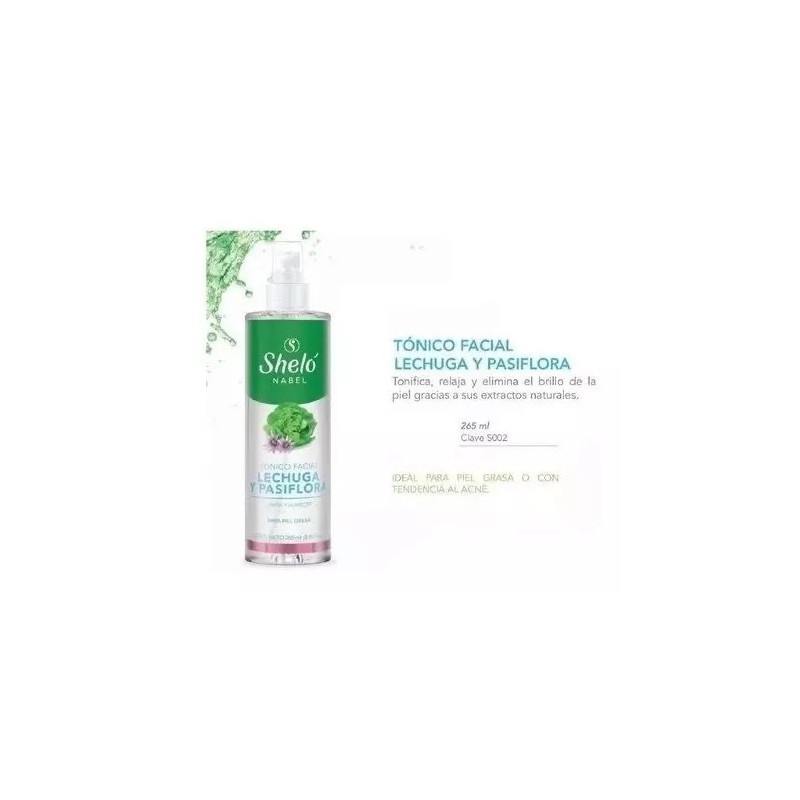 Sheló Nabel Tónico Facial De Lechuga Y Pasiflora + Gel