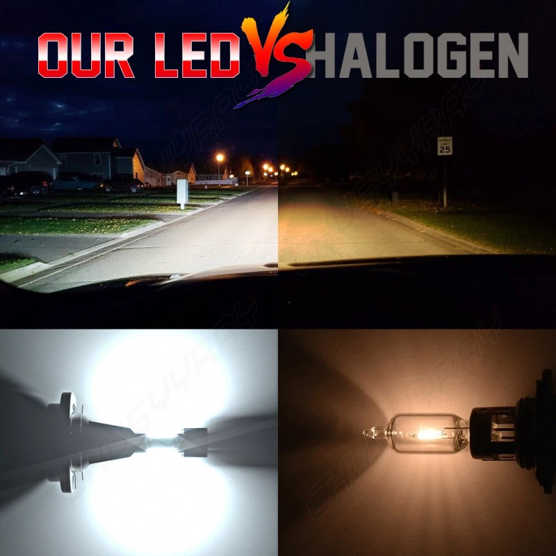 CHUSYYRAY 4x H1 H11B LED Combo Bulbs Headlight High-Low Beam