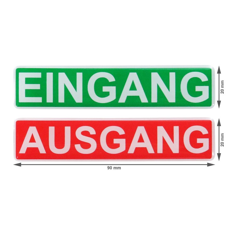 BIKE-label Door Sign 3D Sticker 90 x 20 mm Entrance
