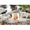 MAXIKIWI Langlebige Emaille-Kaffee- oder Tee-Camping-Tasse für drinnen und draußen, Herbstkaffee,