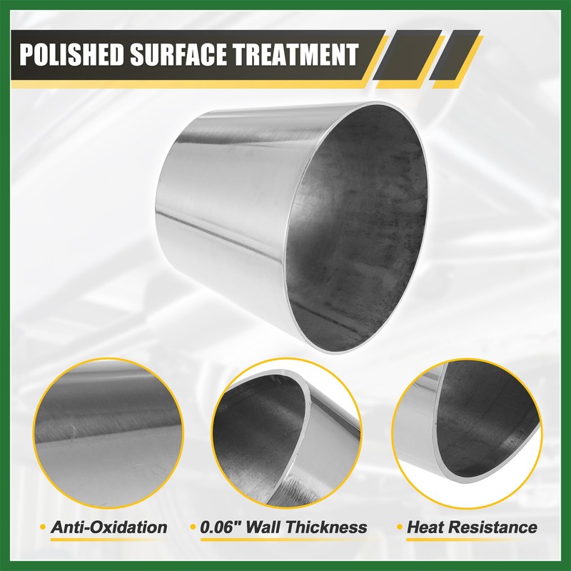 Motoforti Car Mandrel Exhaust Bend Elbow Pipe 304 Stainless Steel