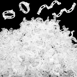 Whkvnng 400 Pcs Plastic Plant Support Garden Clips,Grape and Tomato Vine,Durable Crop Clips,for Vegetables Plants,Garden Clips to Grow Upright Makes Plants Healthier(White)